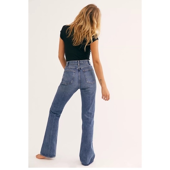 Agolde High Rise Blue Jeans - Picture 2 of 6